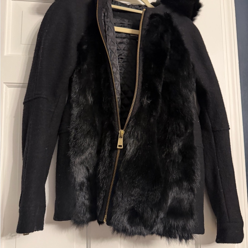 Nanette Lepore Black Jacket with Gold Zipper